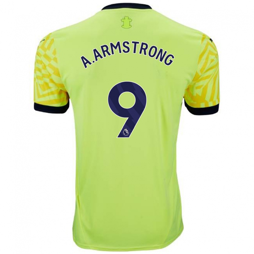 Kandiny Niño Camiseta Adam Armstrong #9 Amarillo 2ª Equipación 2024/25 La Camisa Chile