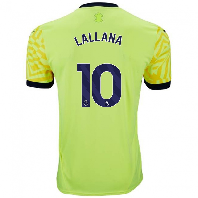 Kandiny Niño Camiseta Adam Lallana #10 Amarillo 2ª Equipación 2024/25 La Camisa Chile