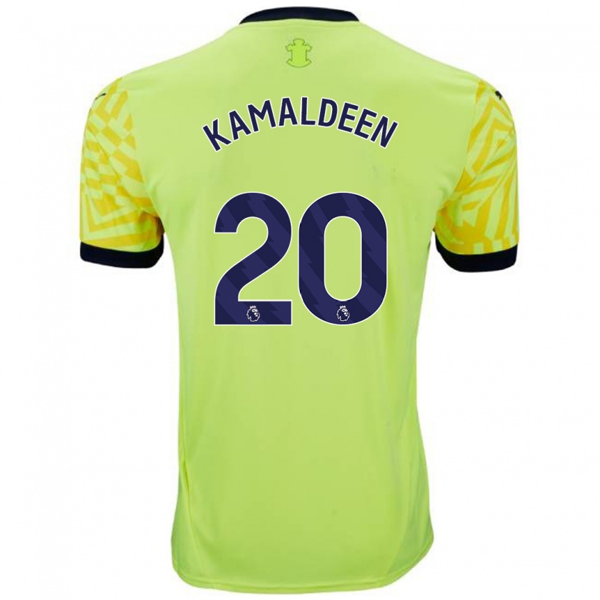 Kandiny Niño Camiseta Kamaldeen Sulemana #20 Amarillo 2ª Equipación 2024/25 La Camisa Chile