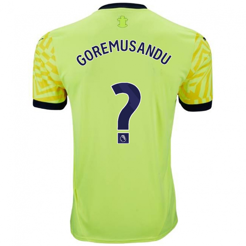 Kandiny Niño Camiseta Tino Goremusandu #0 Amarillo 2ª Equipación 2024/25 La Camisa Chile