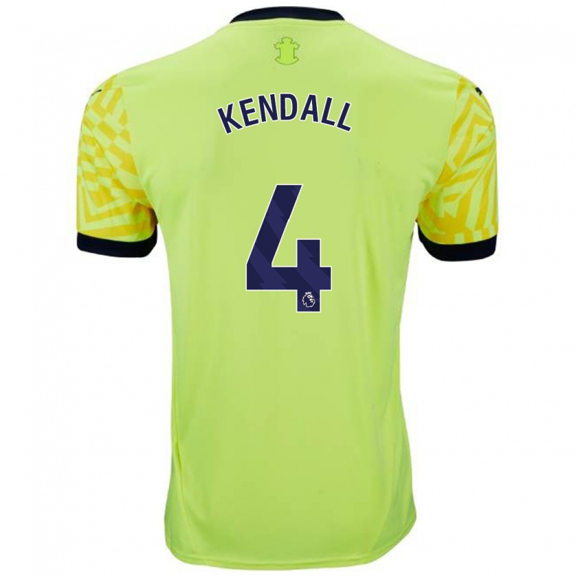 Kandiny Niño Camiseta Lucia Kendall #4 Amarillo 2ª Equipación 2024/25 La Camisa Chile