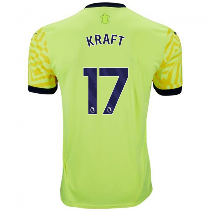 Kandiny Niño Camiseta Emily Kraft #17 Amarillo 2ª Equipación 2024/25 La Camisa Chile