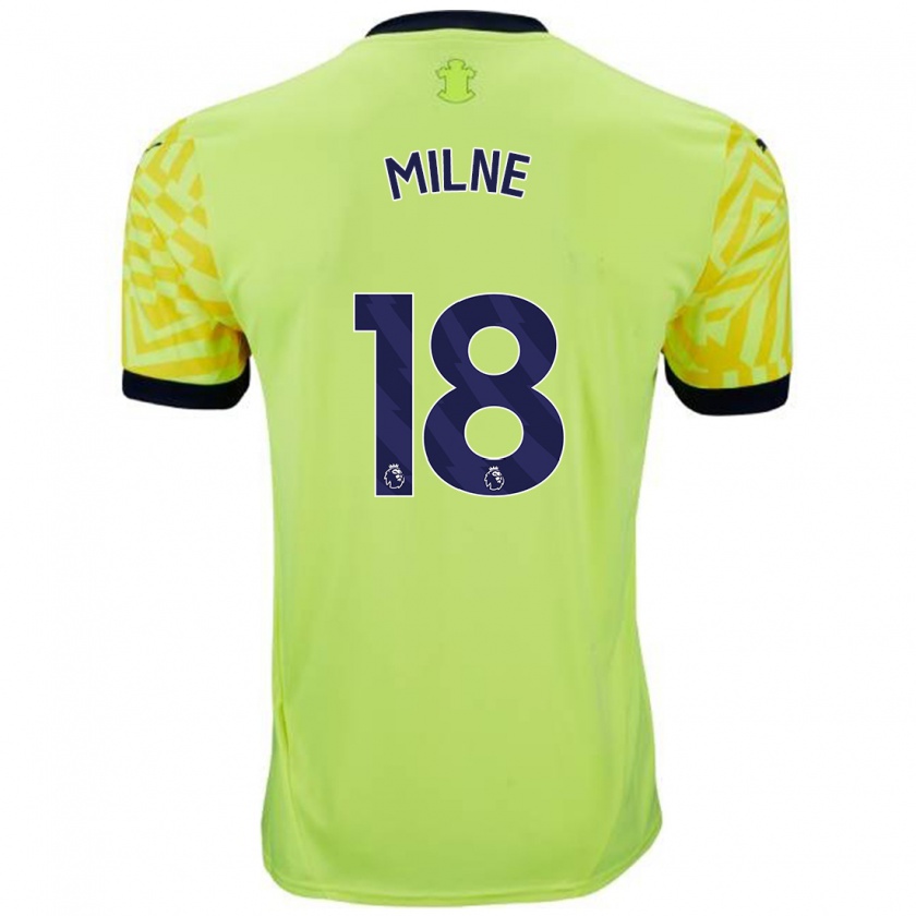 Kandiny Niño Camiseta Izzy Milne #18 Amarillo 2ª Equipación 2024/25 La Camisa Chile