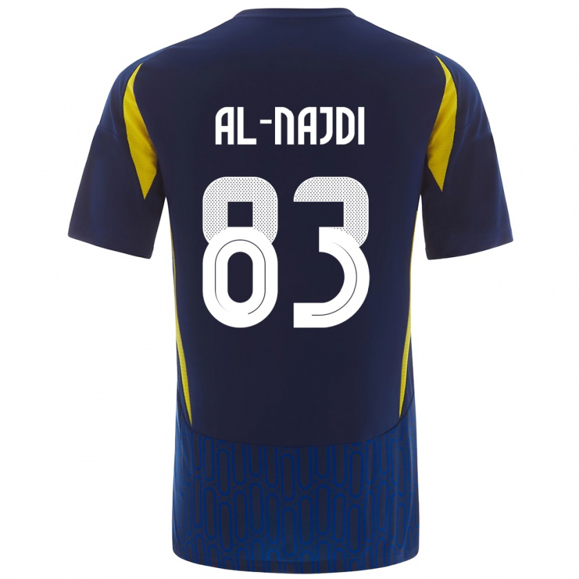 Kandiny Niño Camiseta Salem Al-Najdi #83 Azul Amarillo 2ª Equipación 2024/25 La Camisa Chile