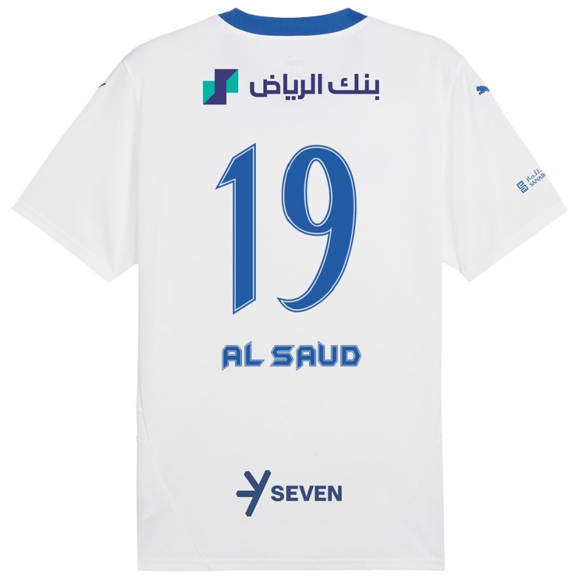 Kandiny Niño Camiseta Manal Al Saud #19 Blanco Azul 2ª Equipación 2024/25 La Camisa Chile