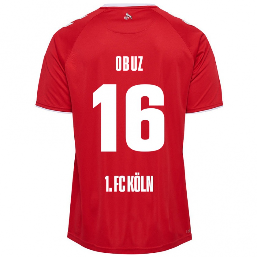 Kandiny Niño Camiseta Marvin Obuz #16 Rojo Blanco 2ª Equipación 2024/25 La Camisa Chile