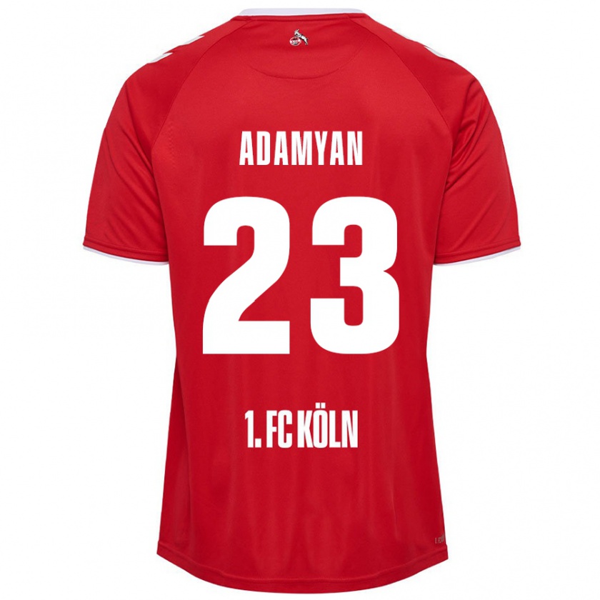 Kandiny Niño Camiseta Sargis Adamyan #23 Rojo Blanco 2ª Equipación 2024/25 La Camisa Chile