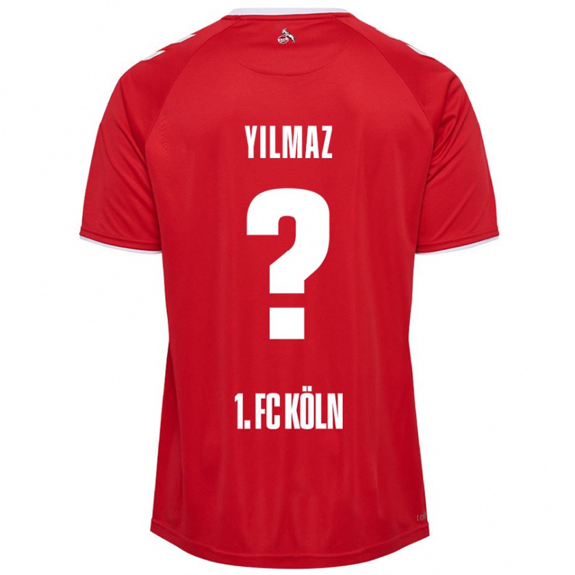 Kandiny Niño Camiseta Abdul-Malik Yilmaz #0 Rojo Blanco 2ª Equipación 2024/25 La Camisa Chile