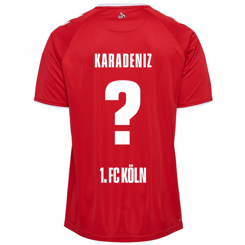 Kandiny Niño Camiseta Thierry Karadeniz #0 Rojo Blanco 2ª Equipación 2024/25 La Camisa Chile