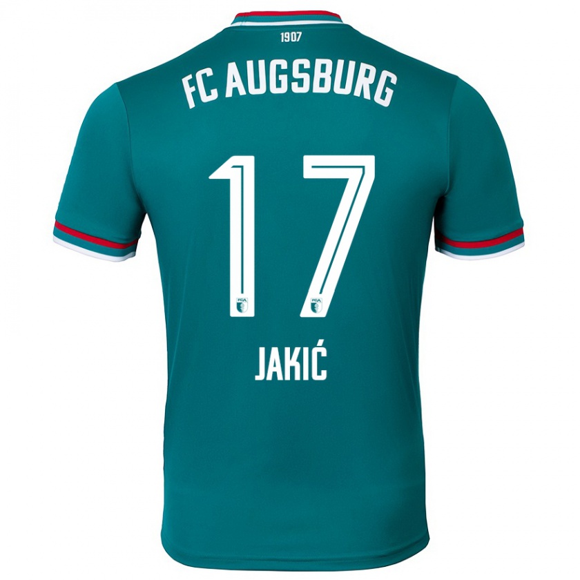 Kandiny Niño Camiseta Kristijan Jakic #17 Verde Oscuro 2ª Equipación 2024/25 La Camisa Chile