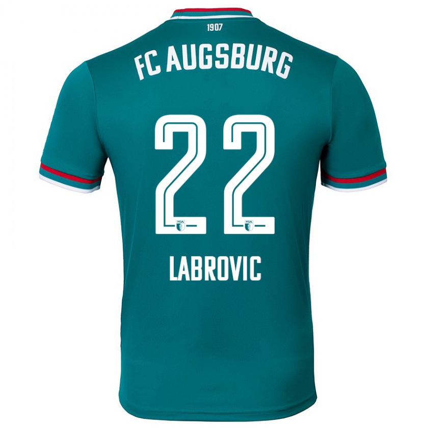 Kandiny Niño Camiseta Nediljko Labrovic #22 Verde Oscuro 2ª Equipación 2024/25 La Camisa Chile