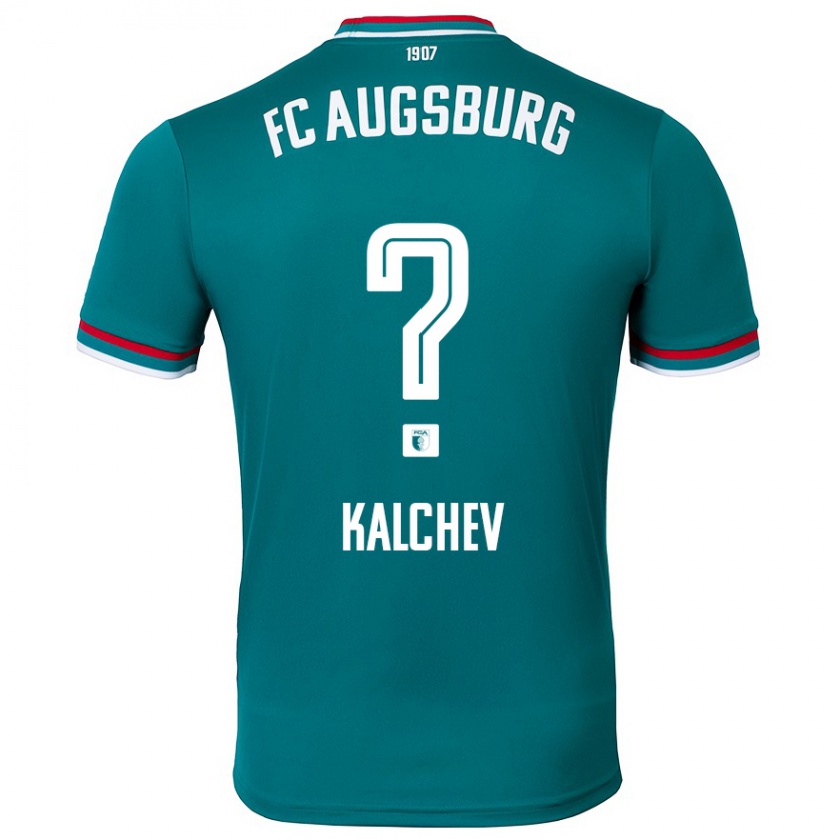 Kandiny Niño Camiseta Nikola Kalchev #0 Verde Oscuro 2ª Equipación 2024/25 La Camisa Chile