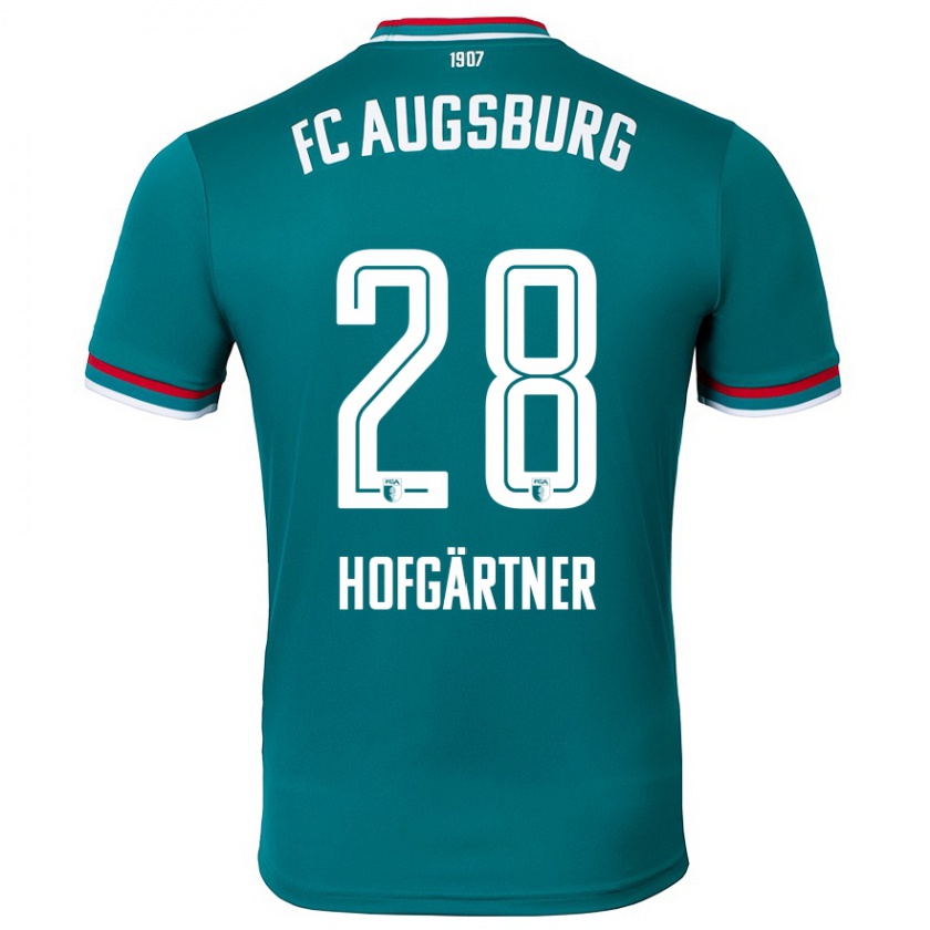 Kandiny Niño Camiseta Hendrik Hofgärtner #28 Verde Oscuro 2ª Equipación 2024/25 La Camisa Chile