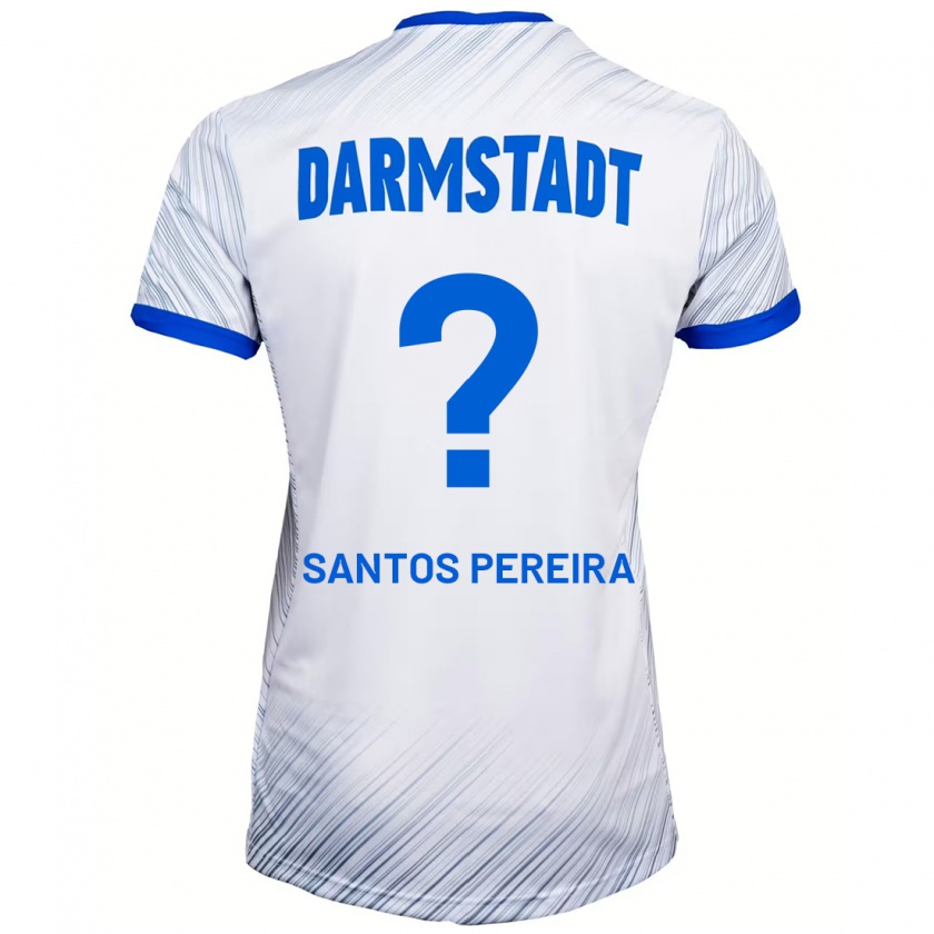 Kandiny Niño Camiseta Diogo Dos Santos Pereira #0 Blanco Azul 2ª Equipación 2024/25 La Camisa Chile