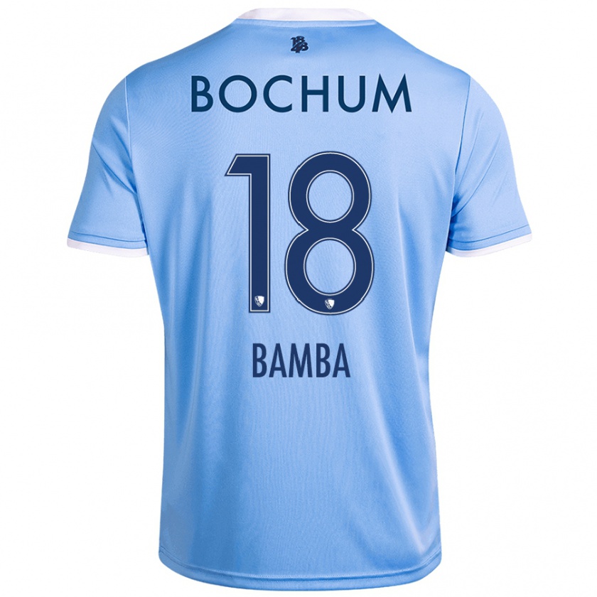 Kandiny Niño Camiseta Samuel Bamba #18 Azul Cielo 2ª Equipación 2024/25 La Camisa Chile