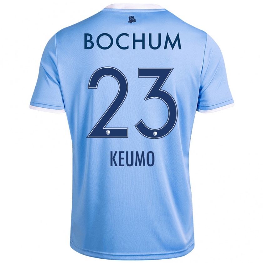 Kandiny Niño Camiseta Owono-Darnell Keumo #23 Azul Cielo 2ª Equipación 2024/25 La Camisa Chile