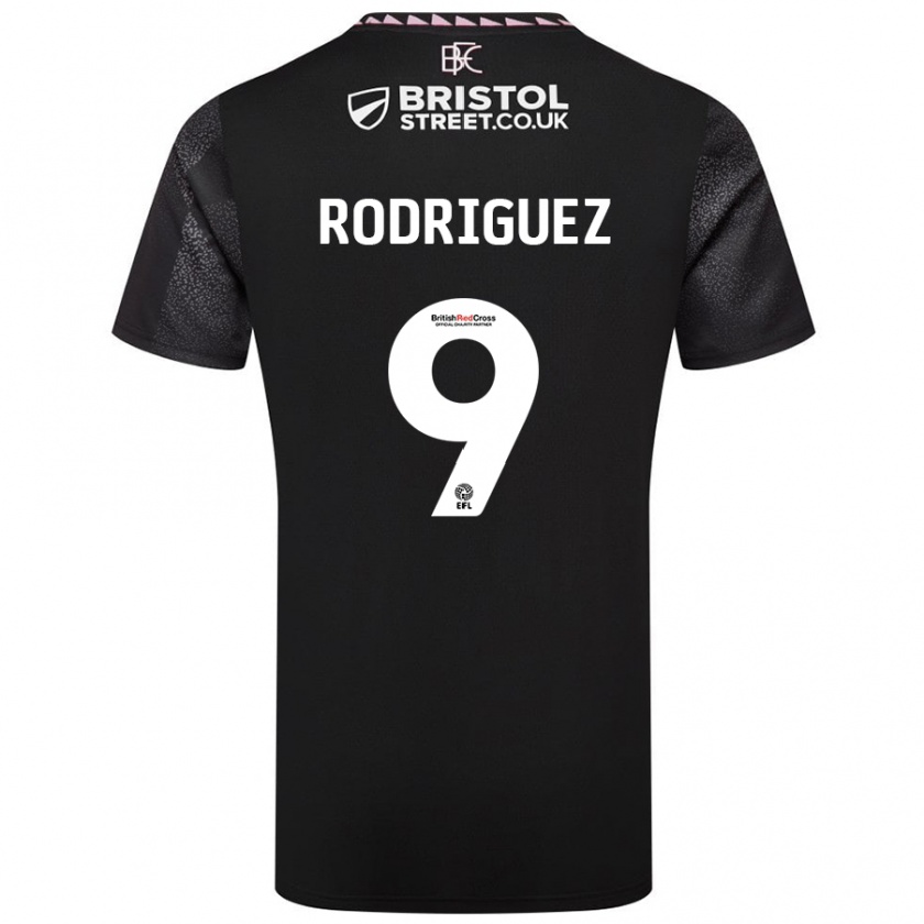 Kandiny Niño Camiseta Jay Rodríguez #9 Negro 2ª Equipación 2024/25 La Camisa Chile