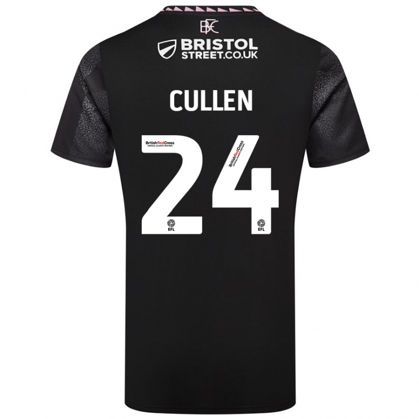 Kandiny Niño Camiseta Josh Cullen #24 Negro 2ª Equipación 2024/25 La Camisa Chile