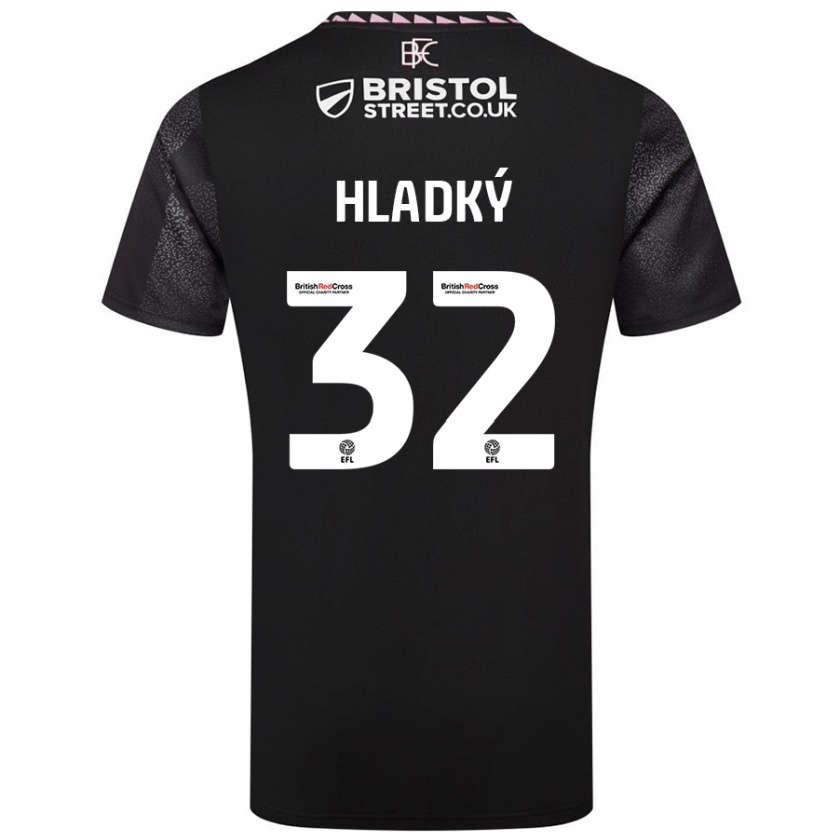 Kandiny Niño Camiseta Vaclav Hladky #32 Negro 2ª Equipación 2024/25 La Camisa Chile