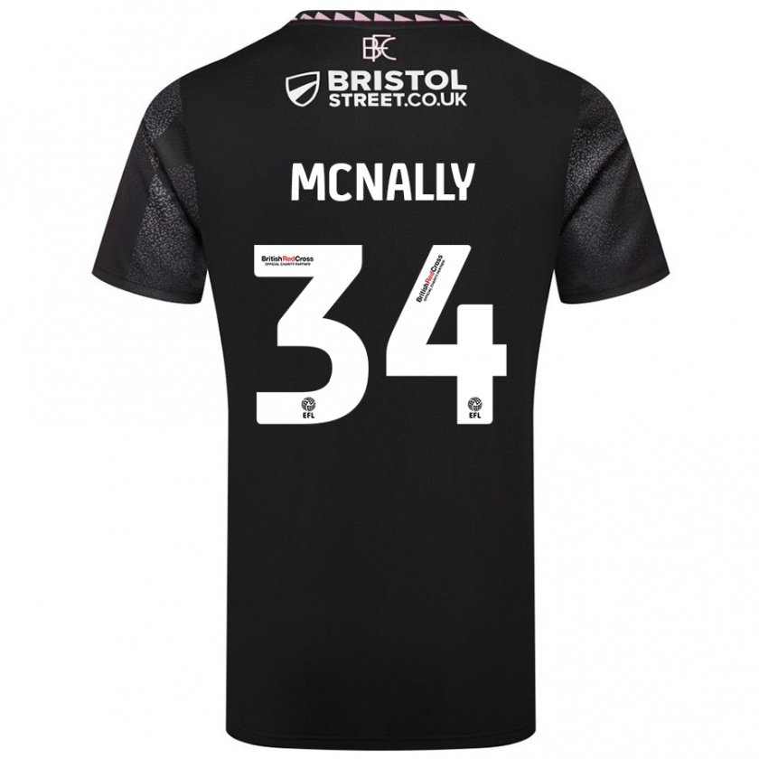 Kandiny Niño Camiseta Luke Mcnally #34 Negro 2ª Equipación 2024/25 La Camisa Chile