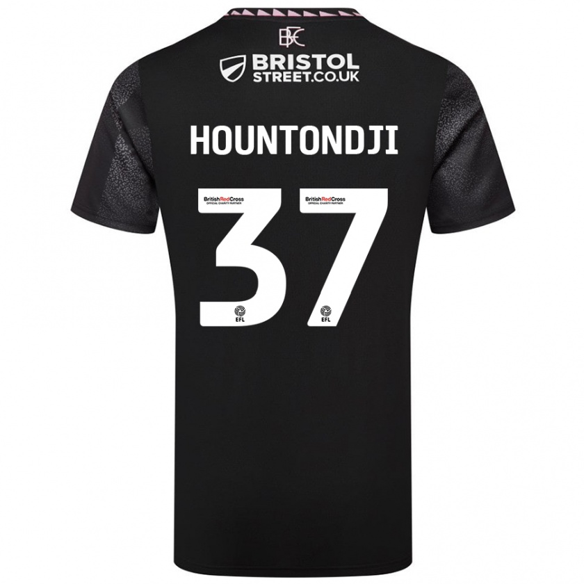 Kandiny Niño Camiseta Andreas Hountondji #37 Negro 2ª Equipación 2024/25 La Camisa Chile