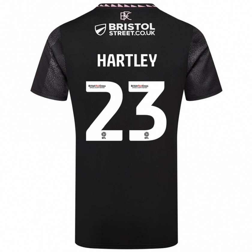 Kandiny Niño Camiseta Naomi Hartley #23 Negro 2ª Equipación 2024/25 La Camisa Chile