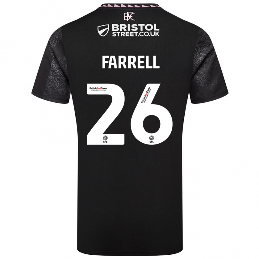 Kandiny Niño Camiseta Lucy Farrell #26 Negro 2ª Equipación 2024/25 La Camisa Chile