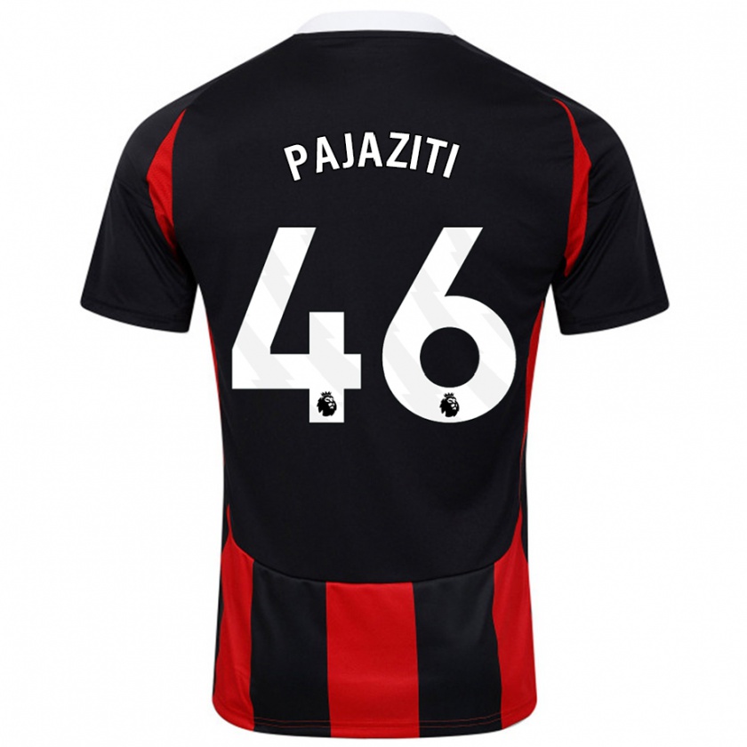 Kandiny Niño Camiseta Adrion Pajaziti #46 Negro Rojo 2ª Equipación 2024/25 La Camisa Chile