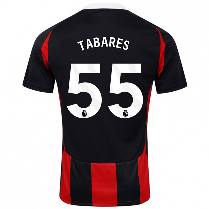 Kandiny Niño Camiseta Samuel Tabares #55 Negro Rojo 2ª Equipación 2024/25 La Camisa Chile