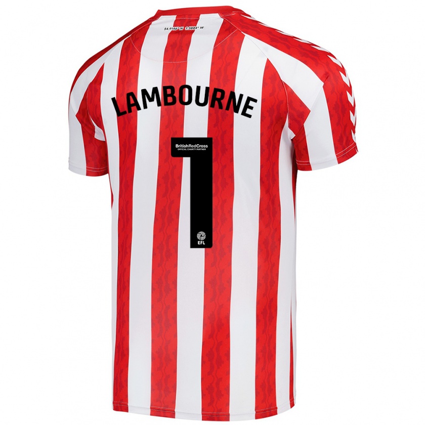 Kandiny Hombre Camiseta Demi Lambourne #1 Rojo Blanco 1ª Equipación 2024/25 La Camisa Chile