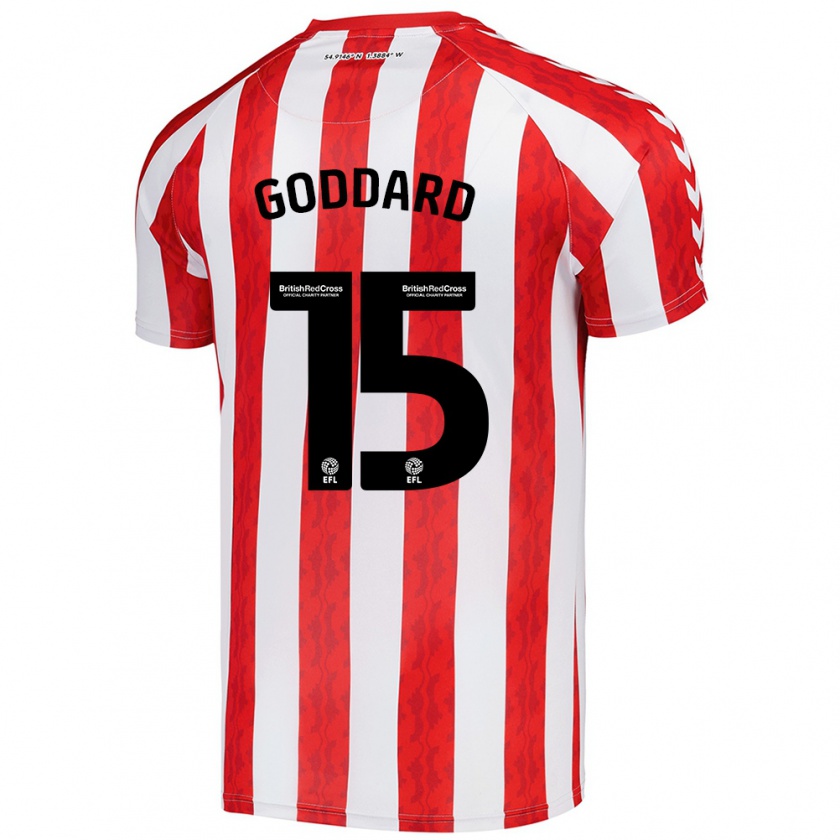 Kandiny Hombre Camiseta Amy Goddard #15 Rojo Blanco 1ª Equipación 2024/25 La Camisa Chile