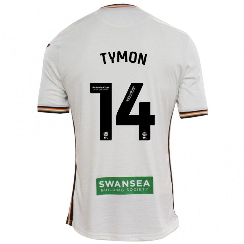 Kandiny Hombre Camiseta Josh Tymon #14 Blanco 1ª Equipación 2024/25 La Camisa Chile