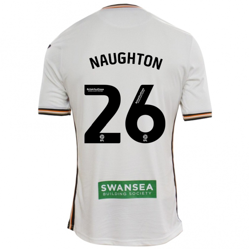 Kandiny Hombre Camiseta Kyle Naughton #26 Blanco 1ª Equipación 2024/25 La Camisa Chile