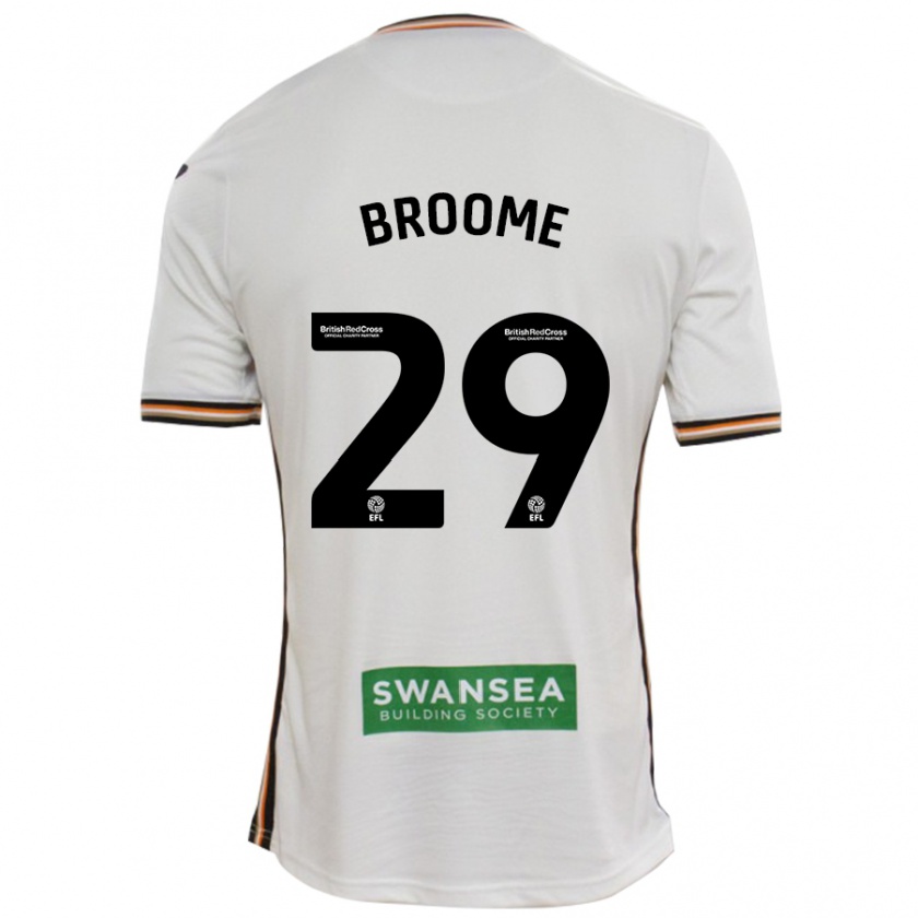 Kandiny Hombre Camiseta Nathan Broome #29 Blanco 1ª Equipación 2024/25 La Camisa Chile