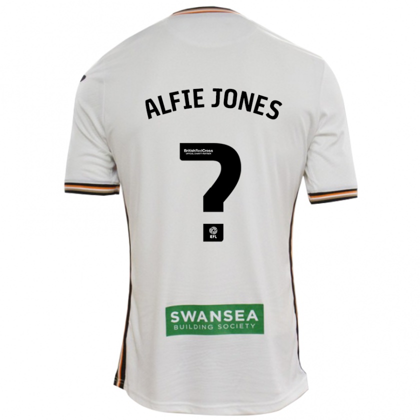 Kandiny Hombre Camiseta Alfie Jones #0 Blanco 1ª Equipación 2024/25 La Camisa Chile