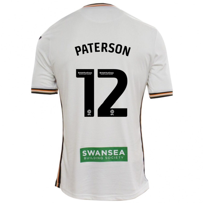 Kandiny Hombre Camiseta Jamie Paterson #12 Blanco 1ª Equipación 2024/25 La Camisa Chile