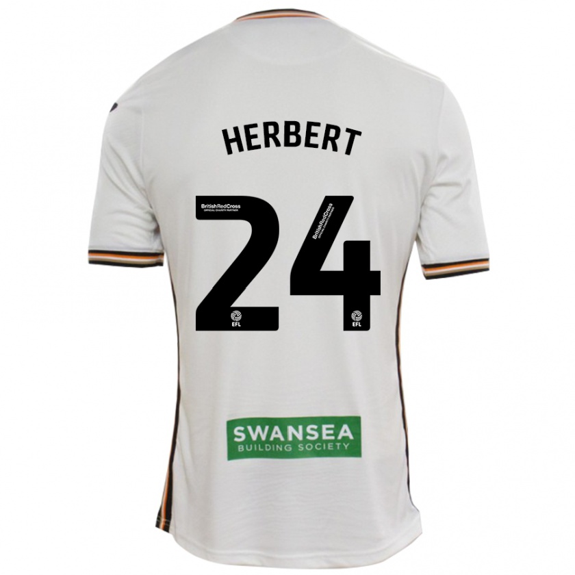 Kandiny Hombre Camiseta Chelsea Herbert #24 Blanco 1ª Equipación 2024/25 La Camisa Chile