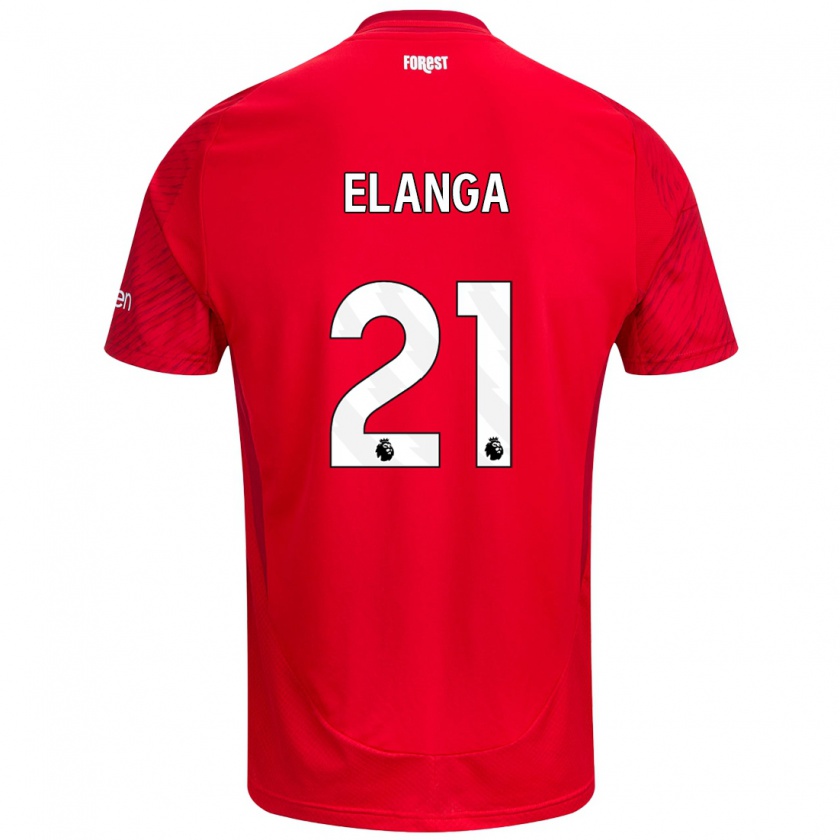 Kandiny Hombre Camiseta Anthony Elanga #21 Rojo Blanco 1ª Equipación 2024/25 La Camisa Chile