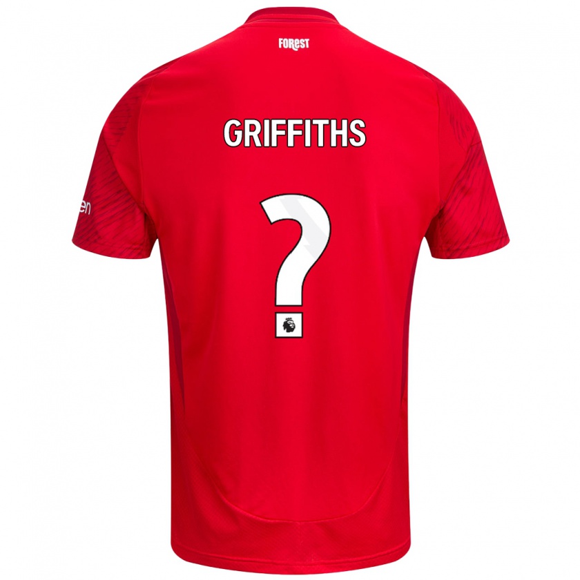 Kandiny Hombre Camiseta Harry Griffiths #0 Rojo Blanco 1ª Equipación 2024/25 La Camisa Chile