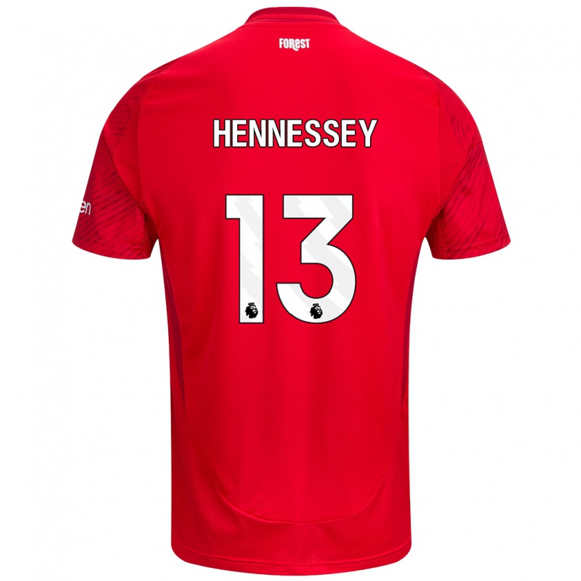 Kandiny Hombre Camiseta Wayne Hennessey #13 Rojo Blanco 1ª Equipación 2024/25 La Camisa Chile