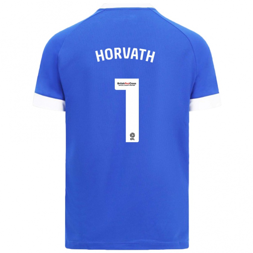 Kandiny Hombre Camiseta Ethan Horvath #1 Azul Cielo 1ª Equipación 2024/25 La Camisa Chile