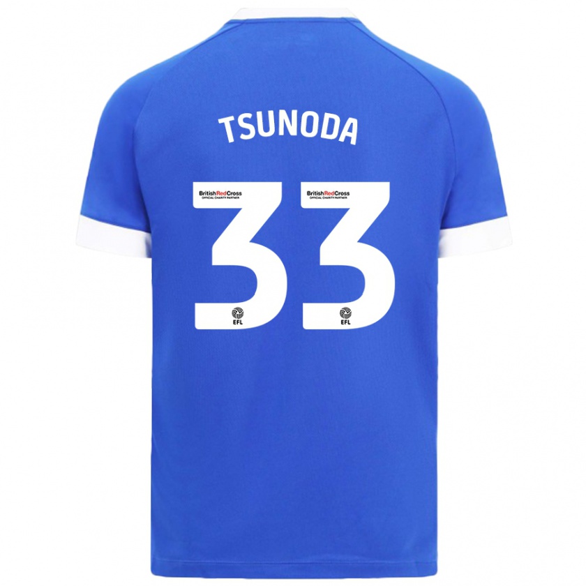 Kandiny Hombre Camiseta Ryotaro Tsunoda #33 Azul Cielo 1ª Equipación 2024/25 La Camisa Chile