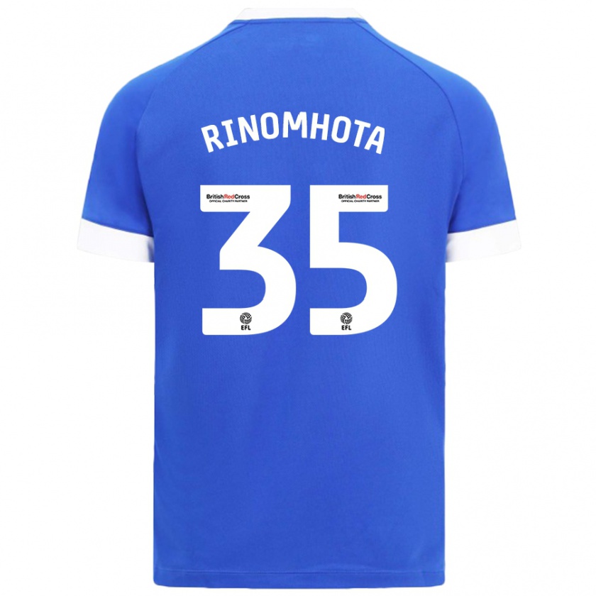 Kandiny Hombre Camiseta Andy Rinomhota #35 Azul Cielo 1ª Equipación 2024/25 La Camisa Chile