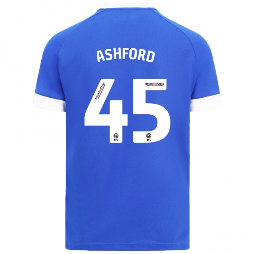 Kandiny Hombre Camiseta Cian Ashford #45 Azul Cielo 1ª Equipación 2024/25 La Camisa Chile