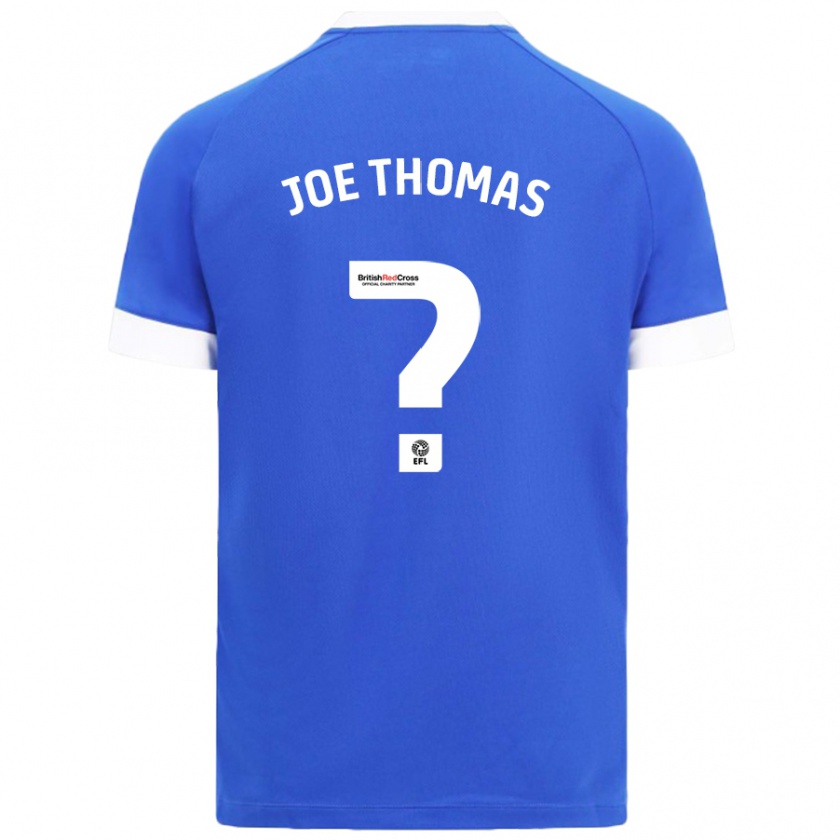 Kandiny Hombre Camiseta Joe Thomas #0 Azul Cielo 1ª Equipación 2024/25 La Camisa Chile