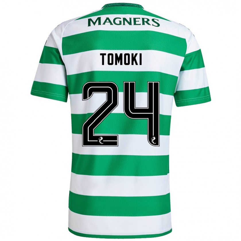 Kandiny Hombre Camiseta Tomoki Iwata #24 Verde Blanco 1ª Equipación 2024/25 La Camisa Chile