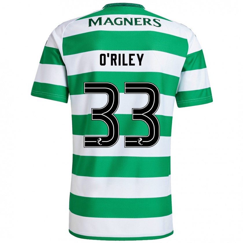 Kandiny Hombre Camiseta Matt O'riley #33 Verde Blanco 1ª Equipación 2024/25 La Camisa Chile