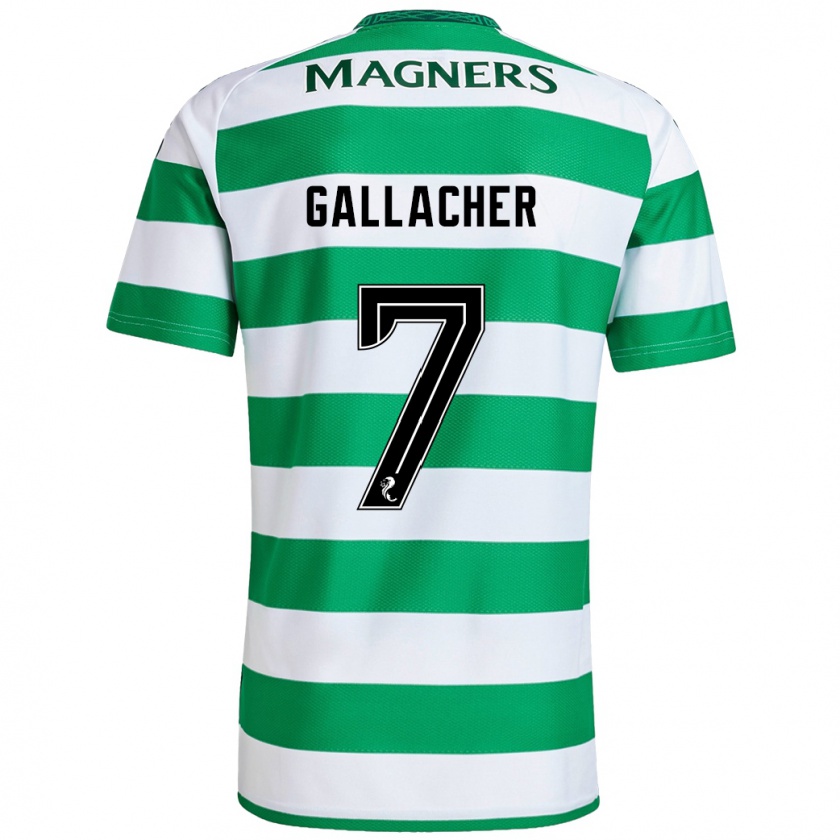 Kandiny Hombre Camiseta Amy Gallacher #7 Verde Blanco 1ª Equipación 2024/25 La Camisa Chile