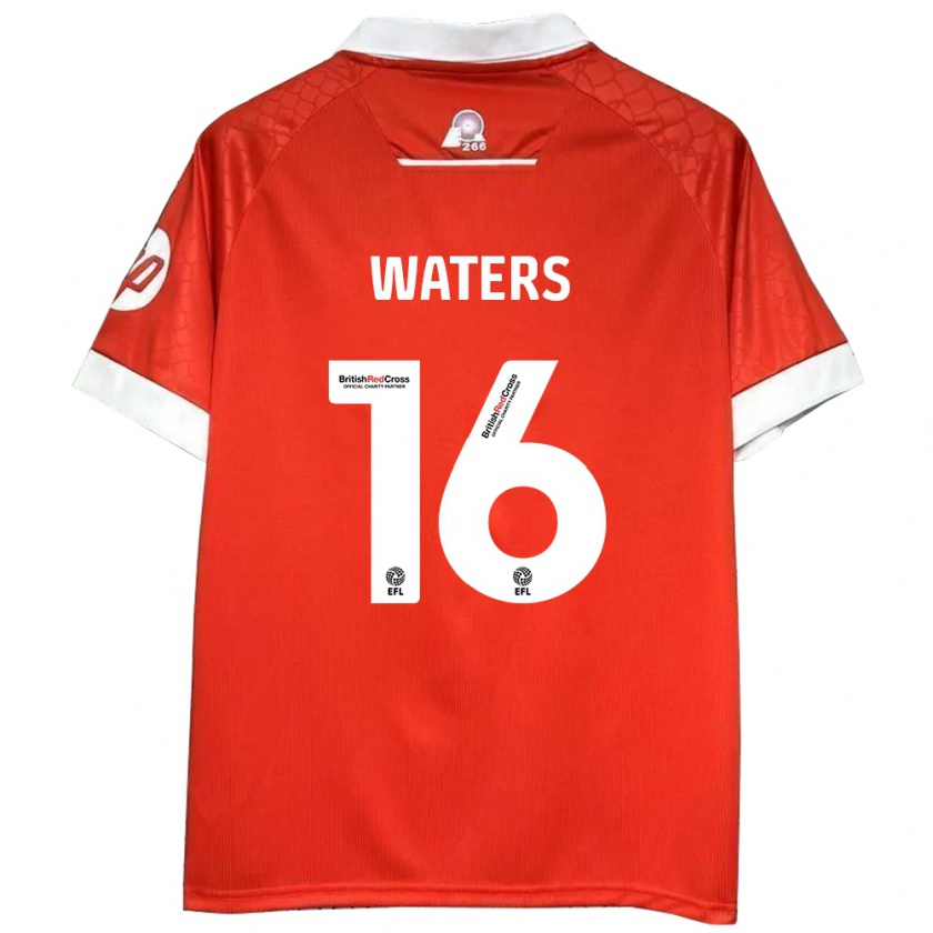 Kandiny Hombre Camiseta Billy Waters #16 Rojo Blanco 1ª Equipación 2024/25 La Camisa Chile