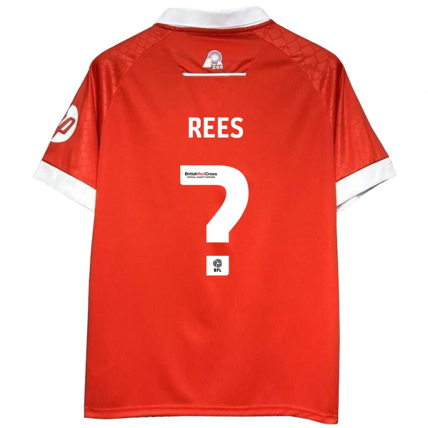 Kandiny Hombre Camiseta Joe Rees #0 Rojo Blanco 1ª Equipación 2024/25 La Camisa Chile